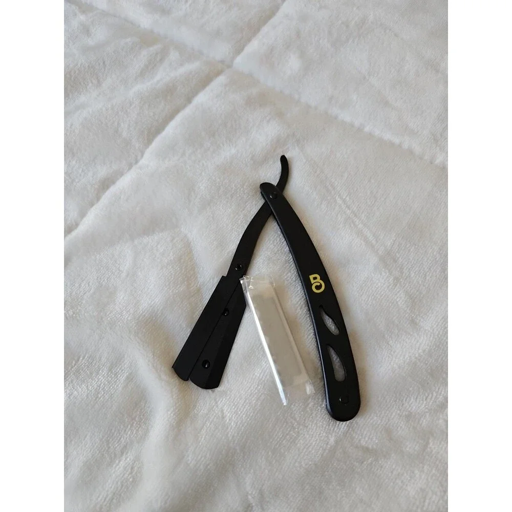 The Beard Club‎ Barber Straight Edge Razor Kit for Men W/Black Faux Leather Case